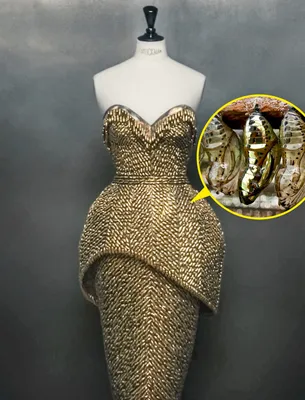 Платье Жаклин люрекс цвет золото ፨ официальный сайт Svetozara® ๛