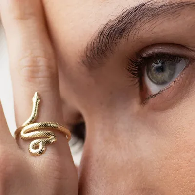 Кольцо женское змея из золота - купить в Москве, цены на Мегамаркет