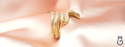 Тонкое дизайнерское кольцо в виде змеи купить от 8432 грн | EliteGold.ua
