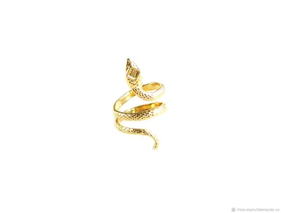 Кольцо змея, золотое кольцо в виде змеи, кольцо со змеей в  интернет-магазине Ярмарка Мастеров по цене 2100 ₽ – MYUAIBY | Кольца,  Москва - доставка по России