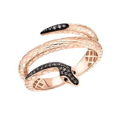 Золотое кольцо Змея (арт. 156056з) купить в интернет-магазине \"Столичная  Ювелирная Фабрика™\", цена, фото, характеристики, отзывы.