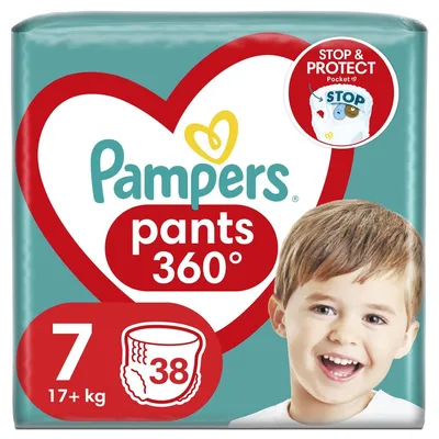 Sauskelnės-kelnaitės PAMPERS Pants Jumbo Pack 7 dydis (17+ kg), 38 vnt.  цена | pigu.lt