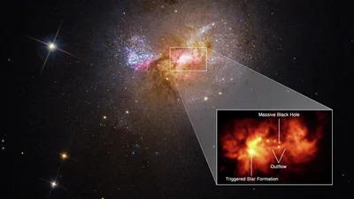 Впервые найдена черная дыра, которая создает звезды, а не поглощает их -  РИА Новости, 20.01.2022